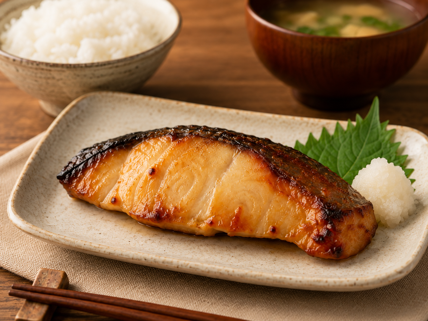 魚の味噌漬け焼き